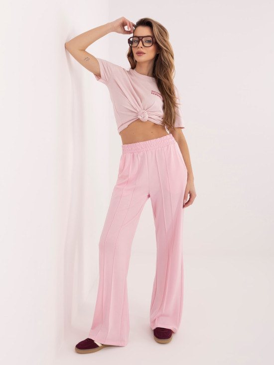 Pantaloni de trening roz largi