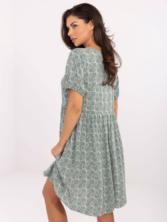 Rochie evazată verde pistachio