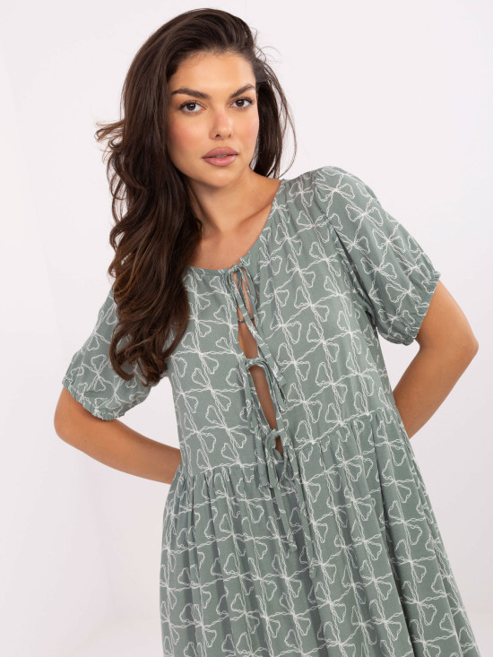 Rochie evazată verde pistachio