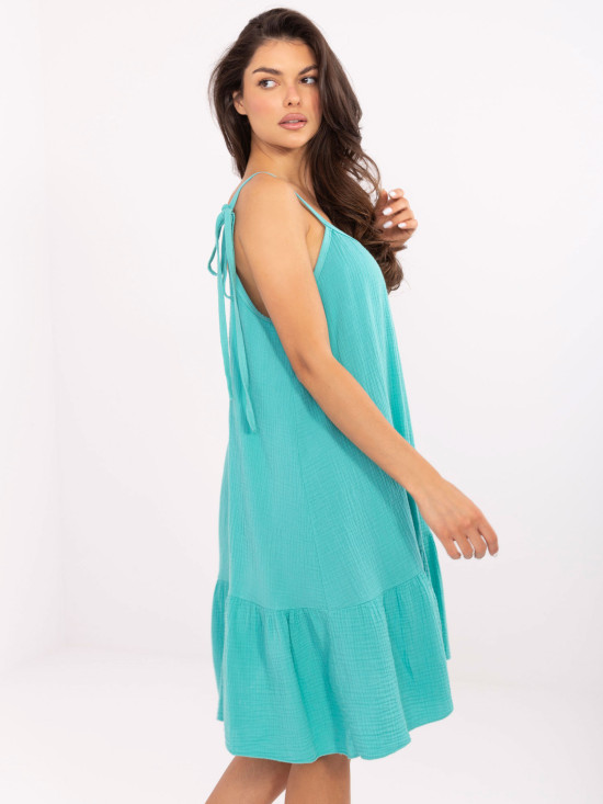 Rochie turcoaz evazată