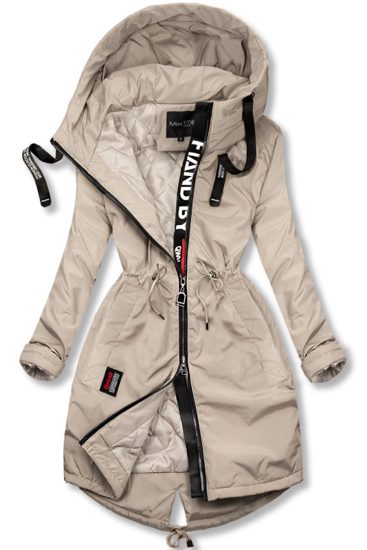 Palton/parka prelungit/ă bej