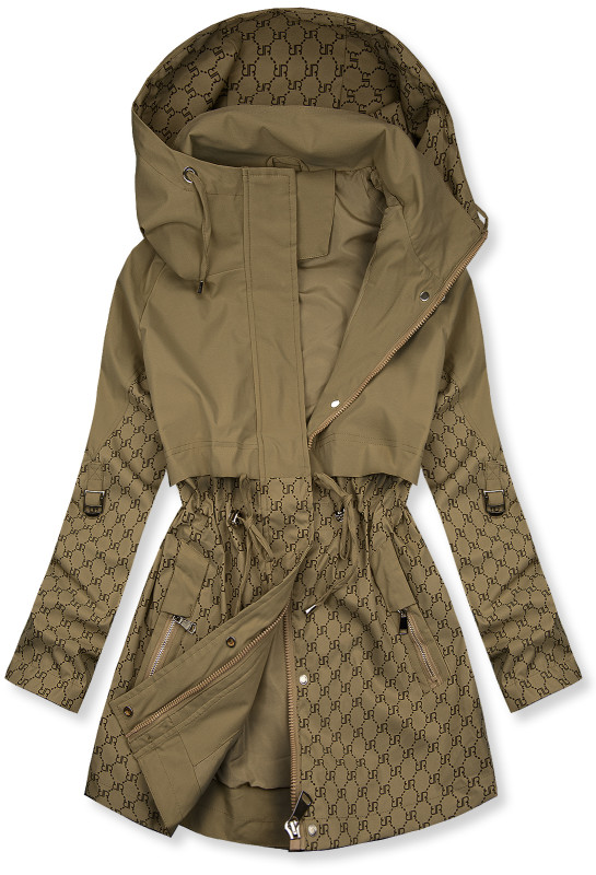 Parka maro cu model pentru primavara/toamna