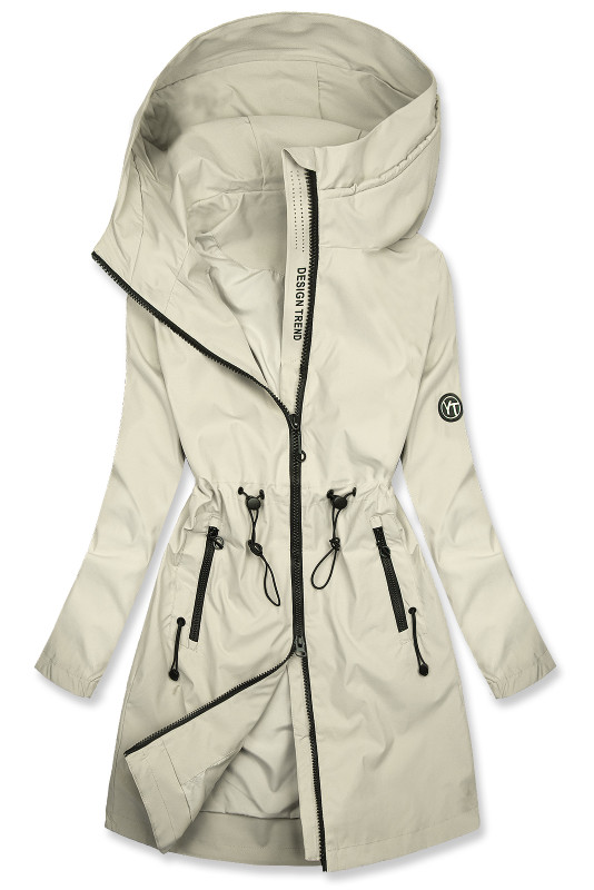 Geacă de tranziție pentru damă cu glugă - Ecru