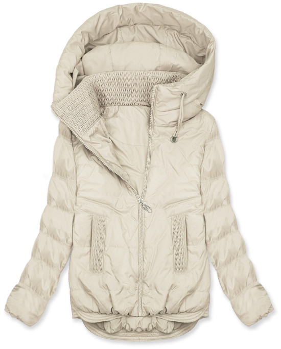 Geacă matlasată de primăvară pentru damă ecru