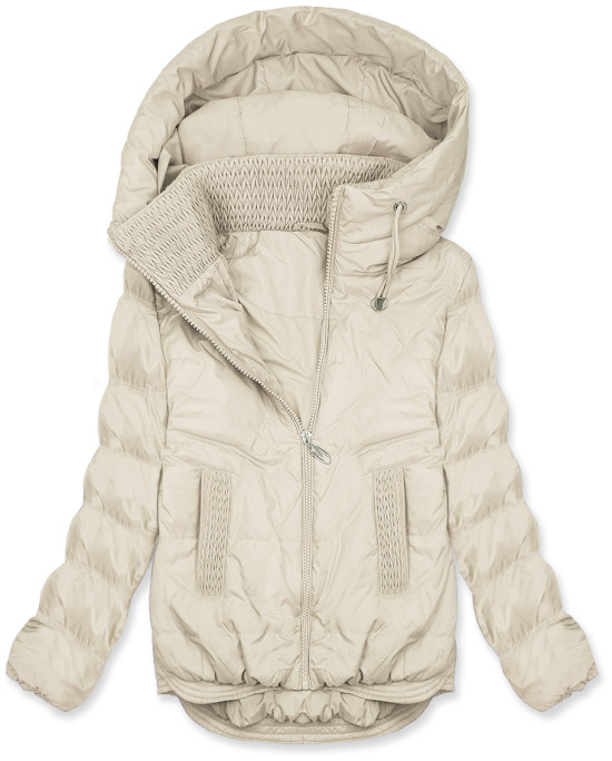 Geacă matlasată de primăvară pentru damă ecru