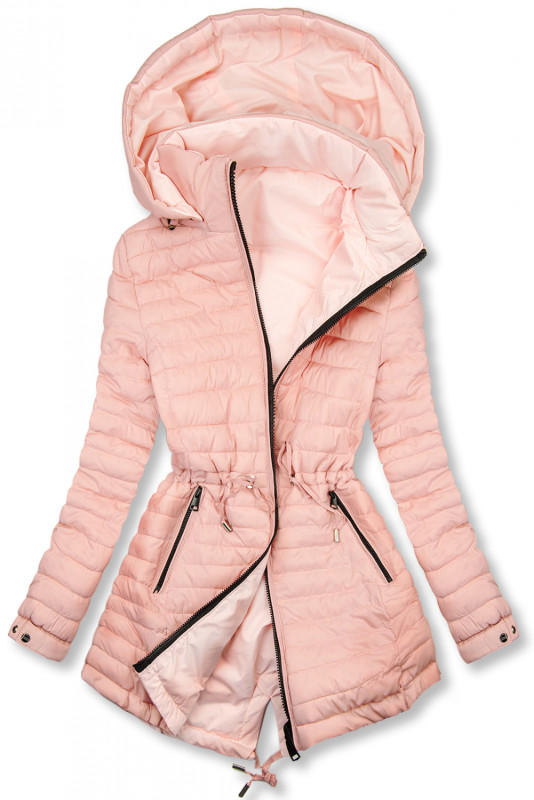 Parka matlasată reversibilă roz/baby pink