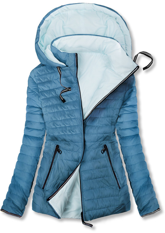 Jachetă de tranziție reversibilă albastru deschis/baby bleu
