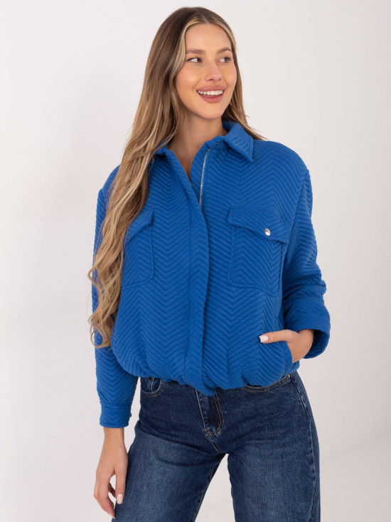 Jachetă de tranziție elegantă în albastru închis