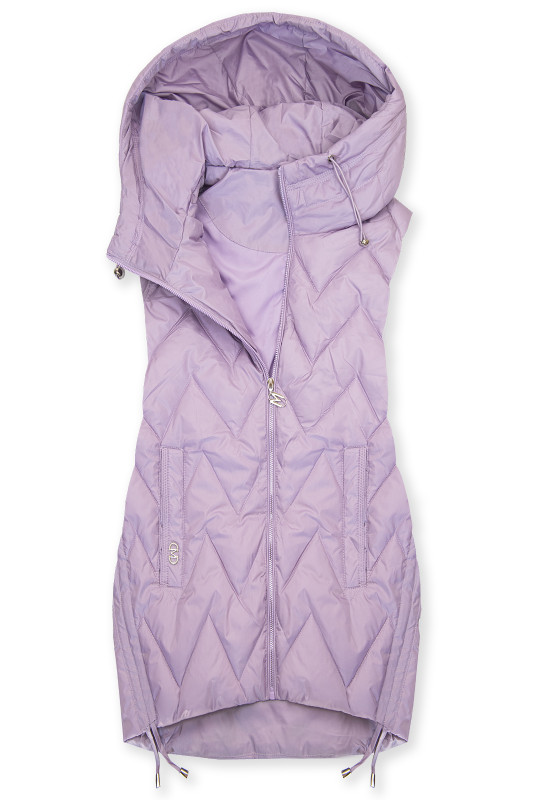 Vestă alungită violet deschis