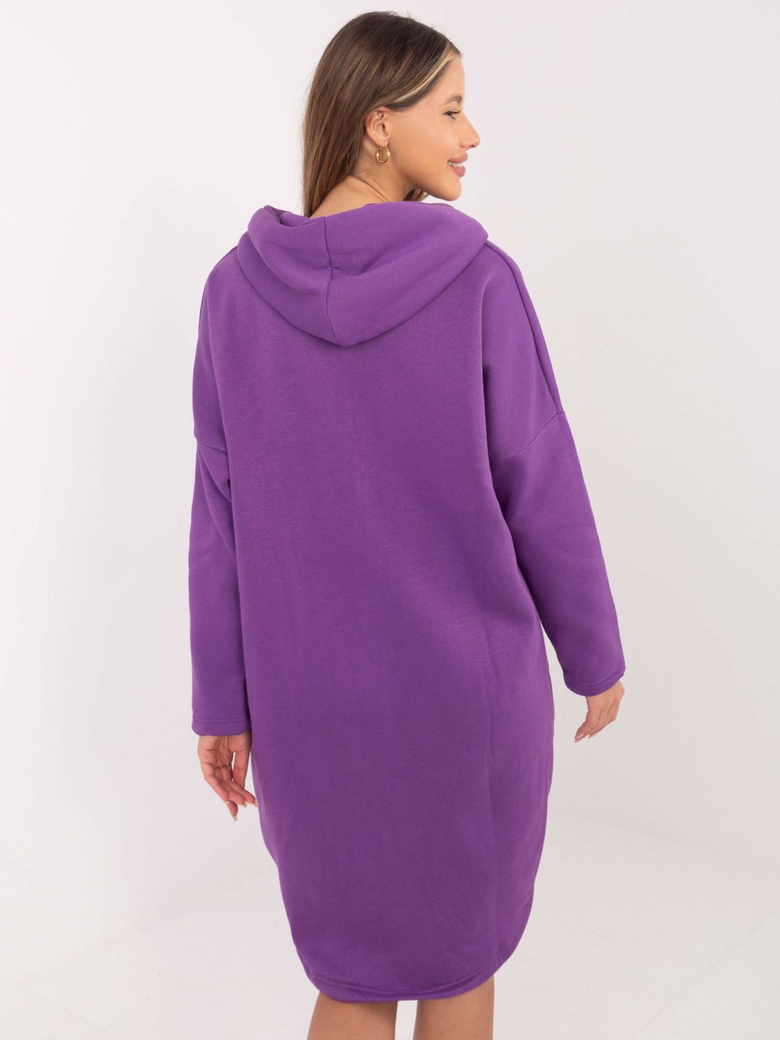Hanorac violet cu glugă