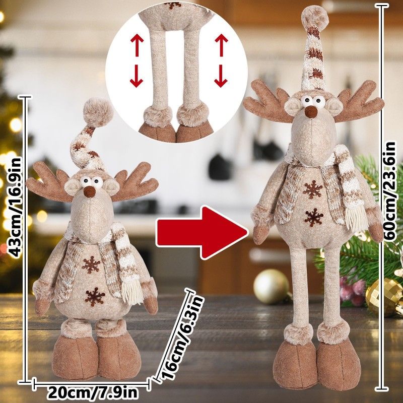 Figurină de pluș de Crăciun REN 60 cm