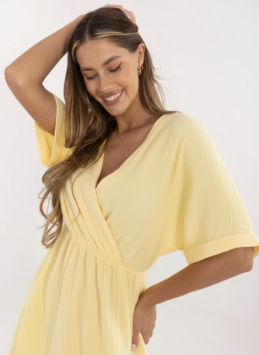 Rochie galbenă evazată