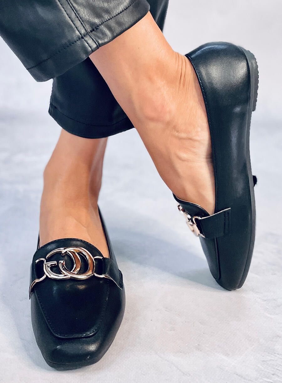 Mocasini eleganți de damă negri