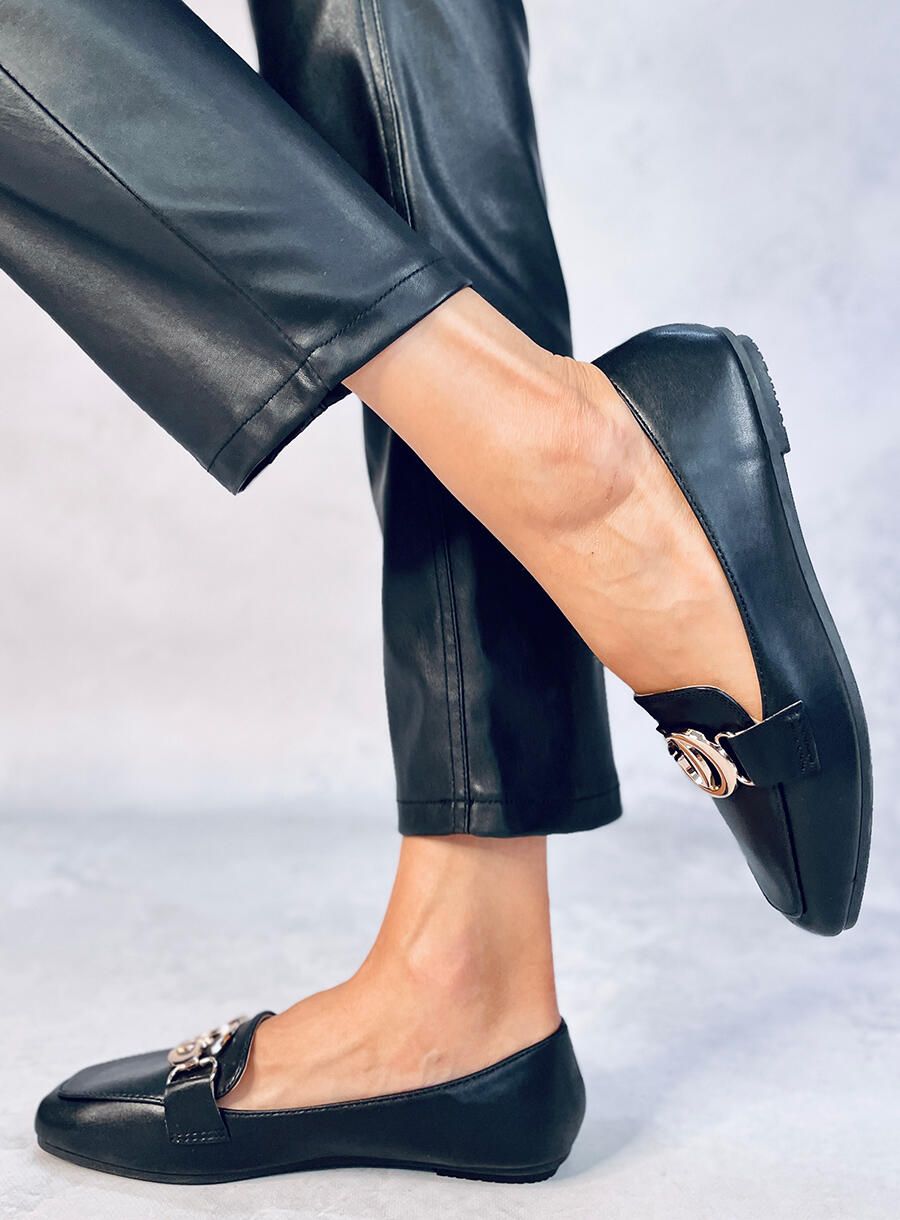 Mocasini eleganți de damă negri