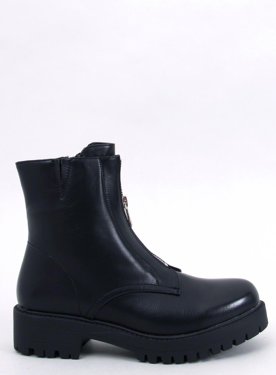 Botine negre cu fermoar