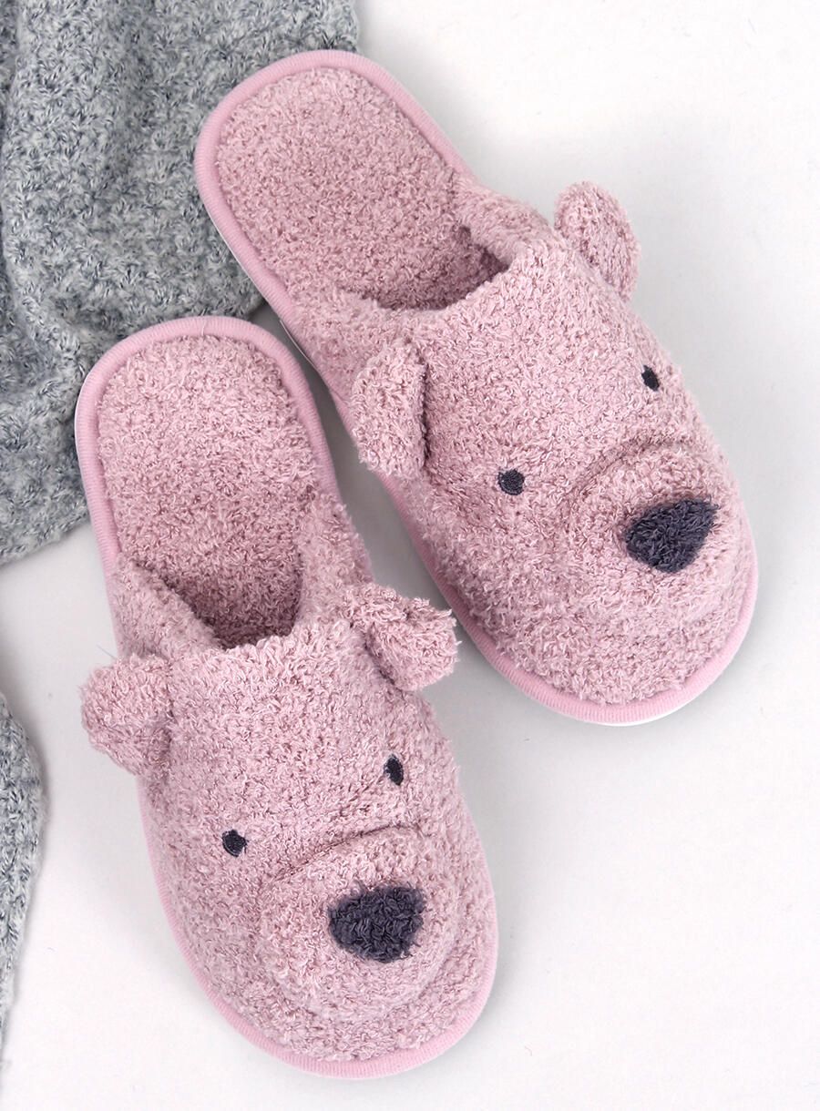 Papuci de damă roz TEDDY BEAR