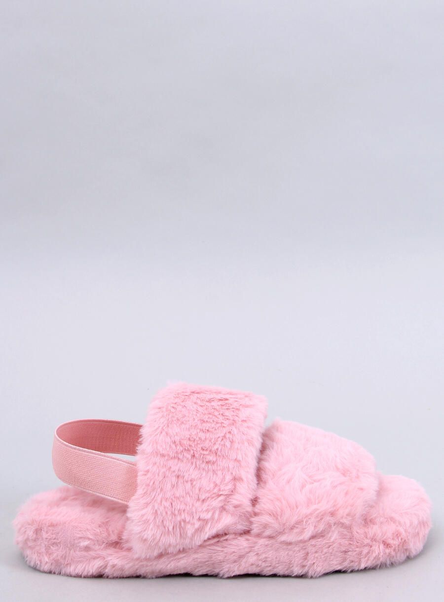 Papuci roz deschis cu elastic