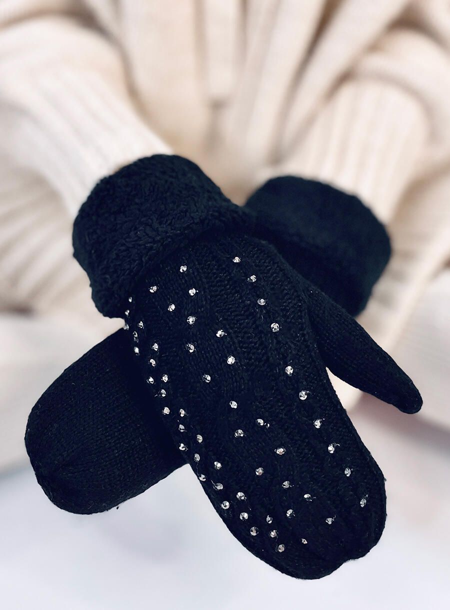 Mănuși de damă decorate negre