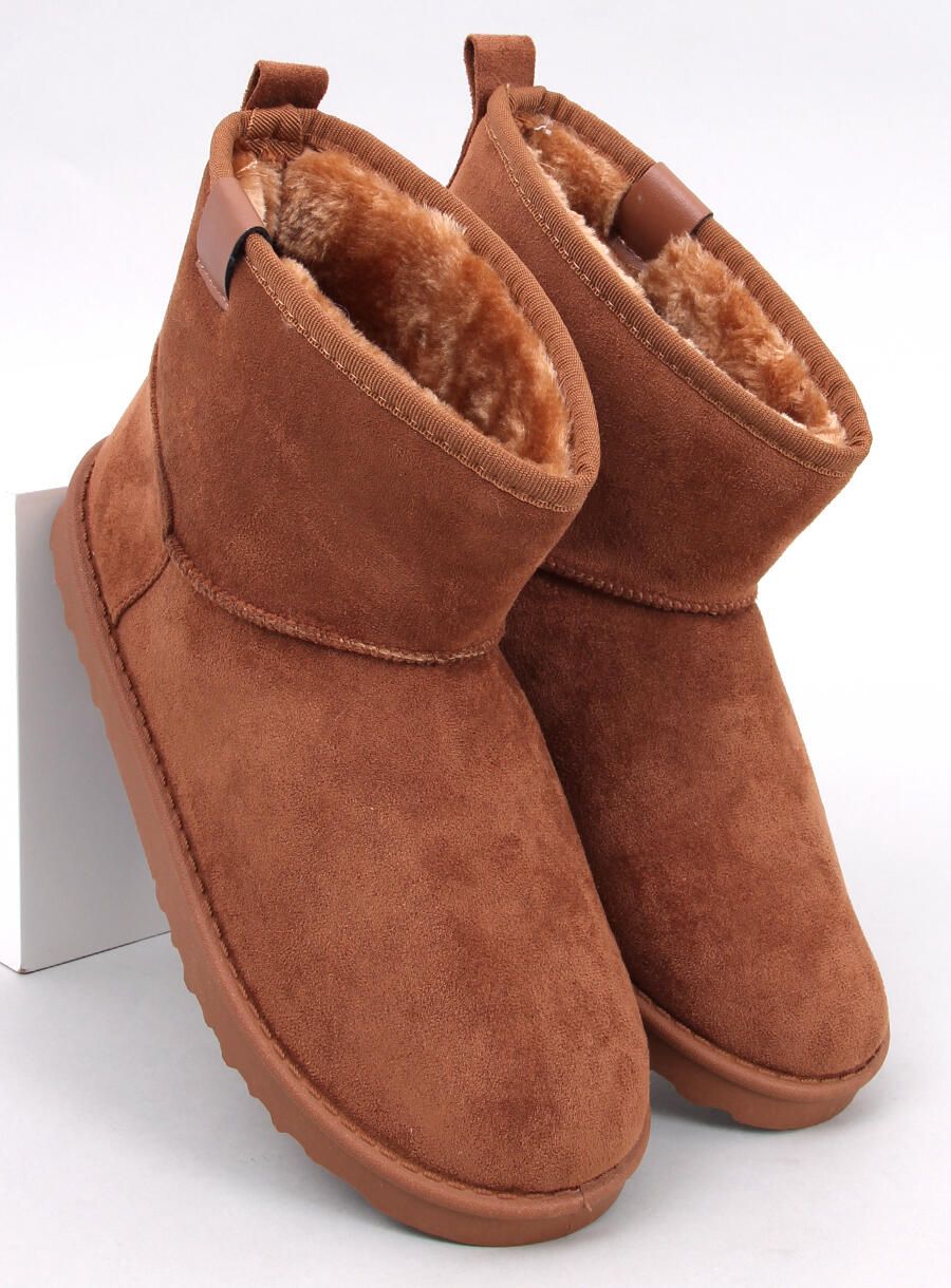 Cizme de zăpadă joase vătuite maro camel