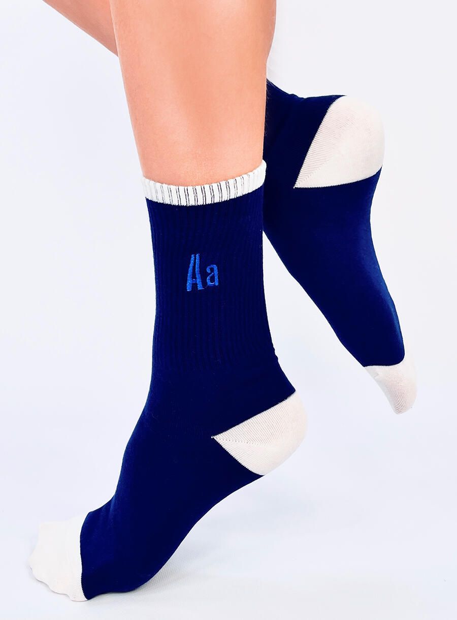 Șosete de damă SPORTY 2 albastru/alb