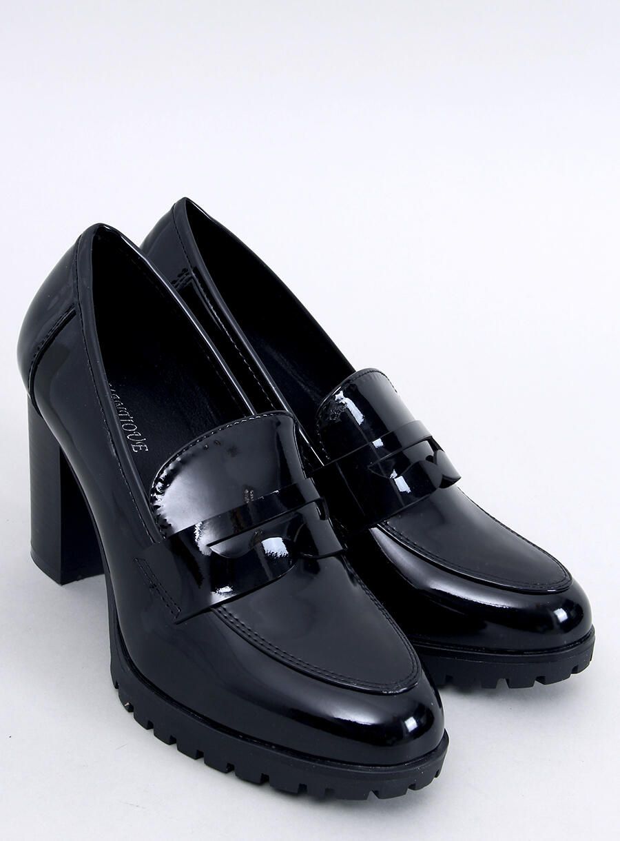 Pantofi/mocasini de damă cu toc negri