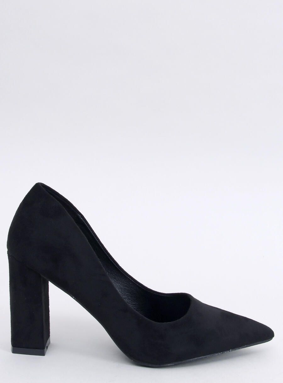 Pantofi stiletto din piele întoarsă negri