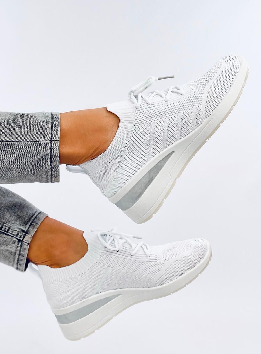 Adidași cu toc ascuns albi