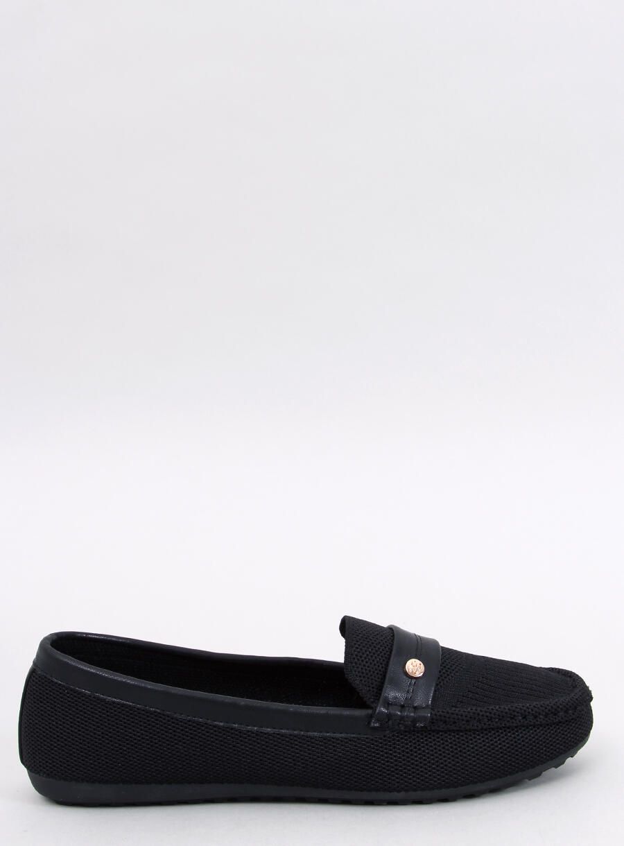 Mocasini negri din textil