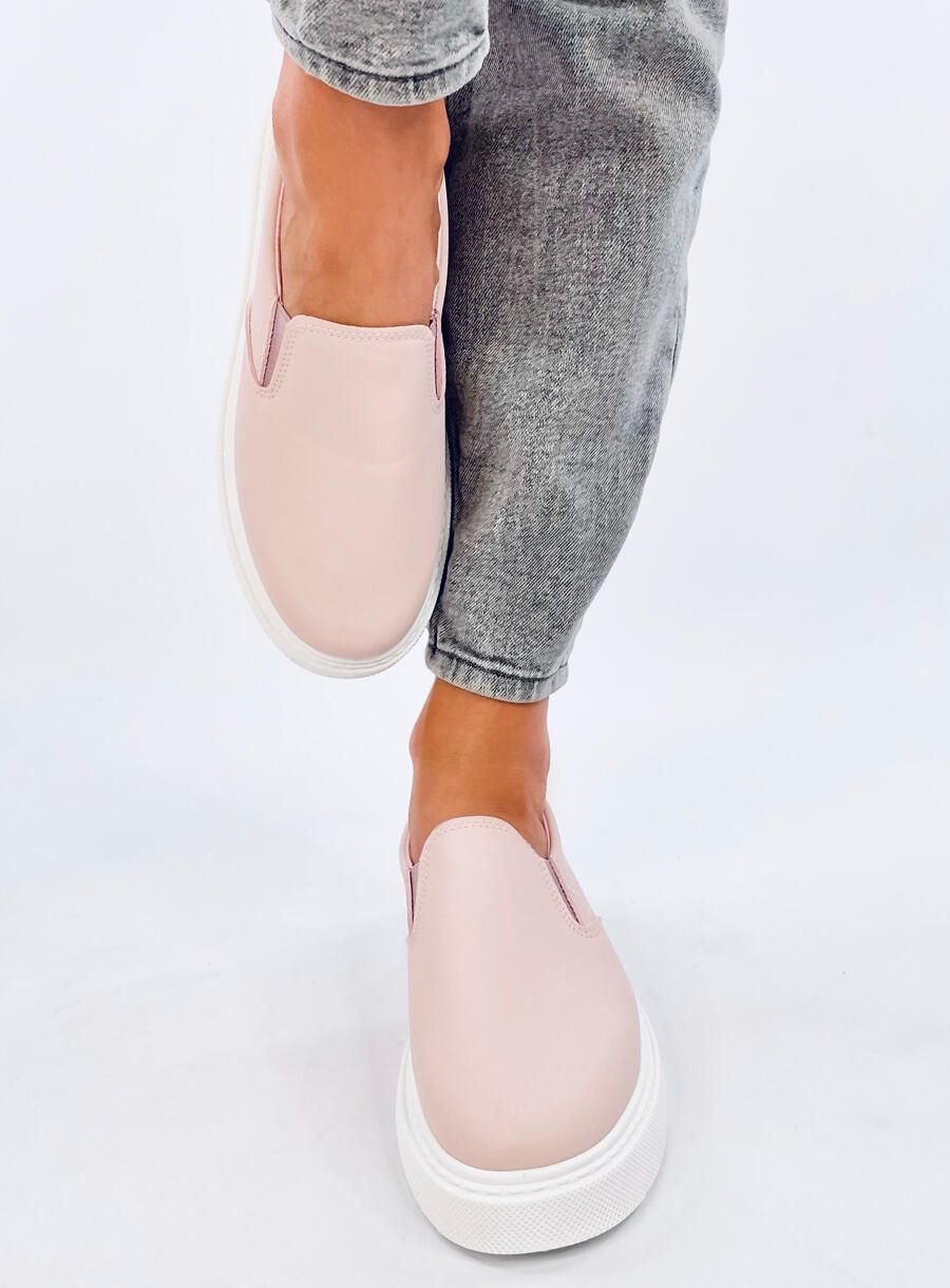 Teniși de damă slip-on roz deschis
