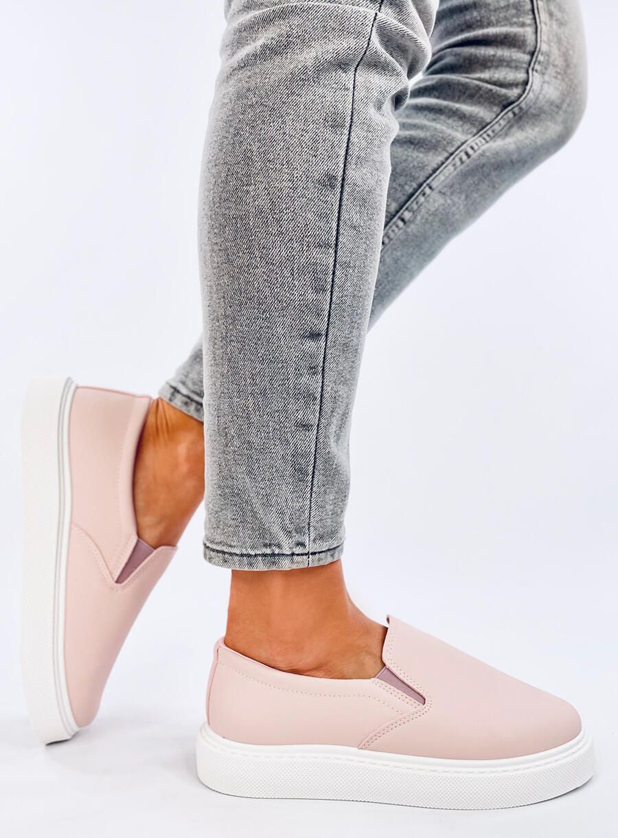 Teniși de damă slip-on roz deschis