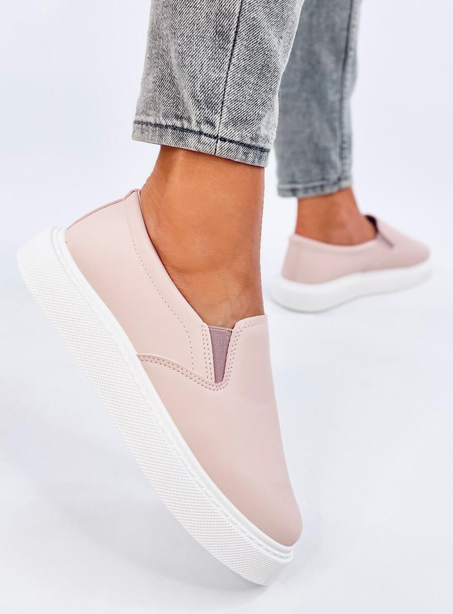 Teniși de damă slip-on roz deschis