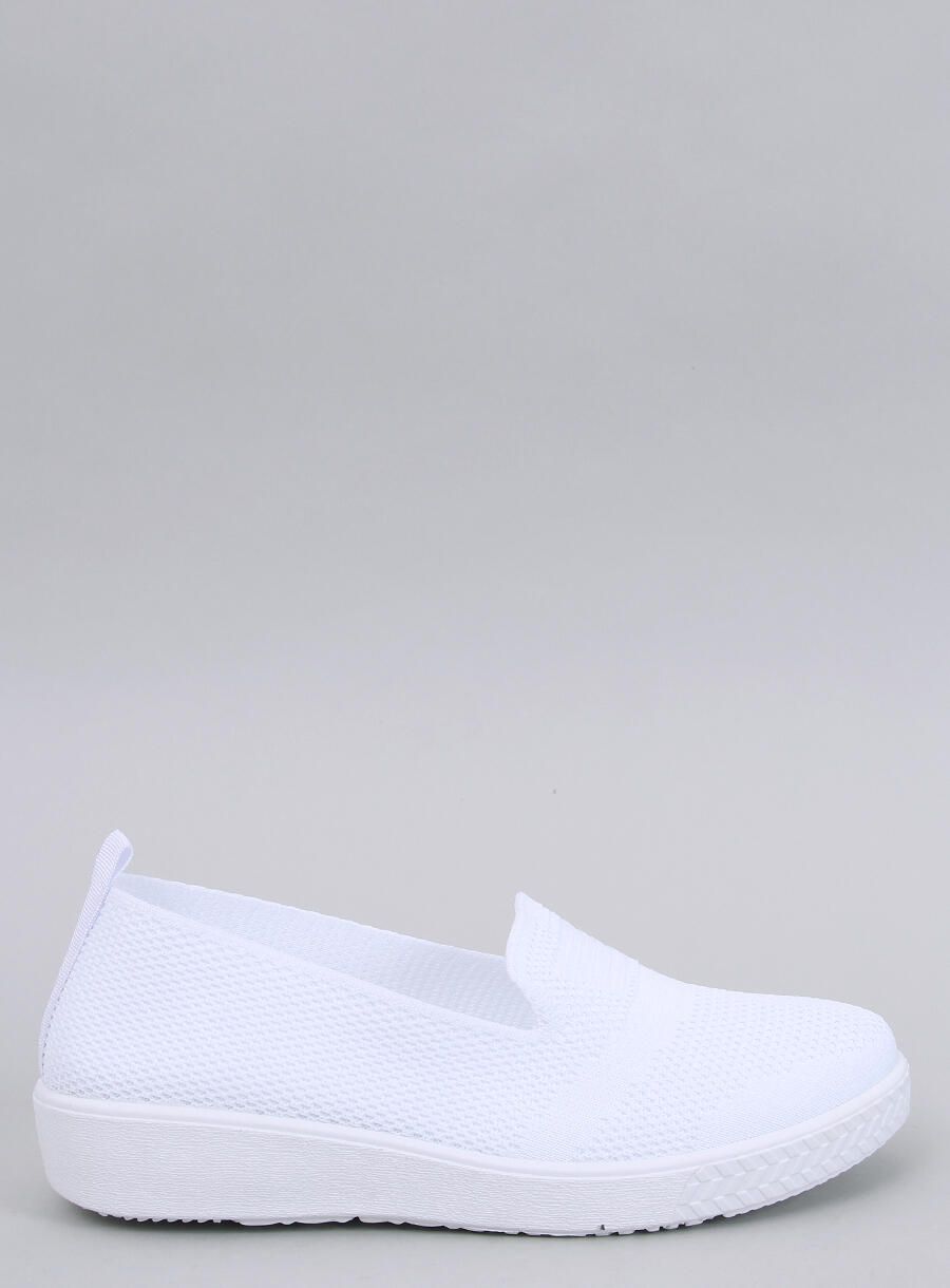 Teniși slip-on înălțați albi