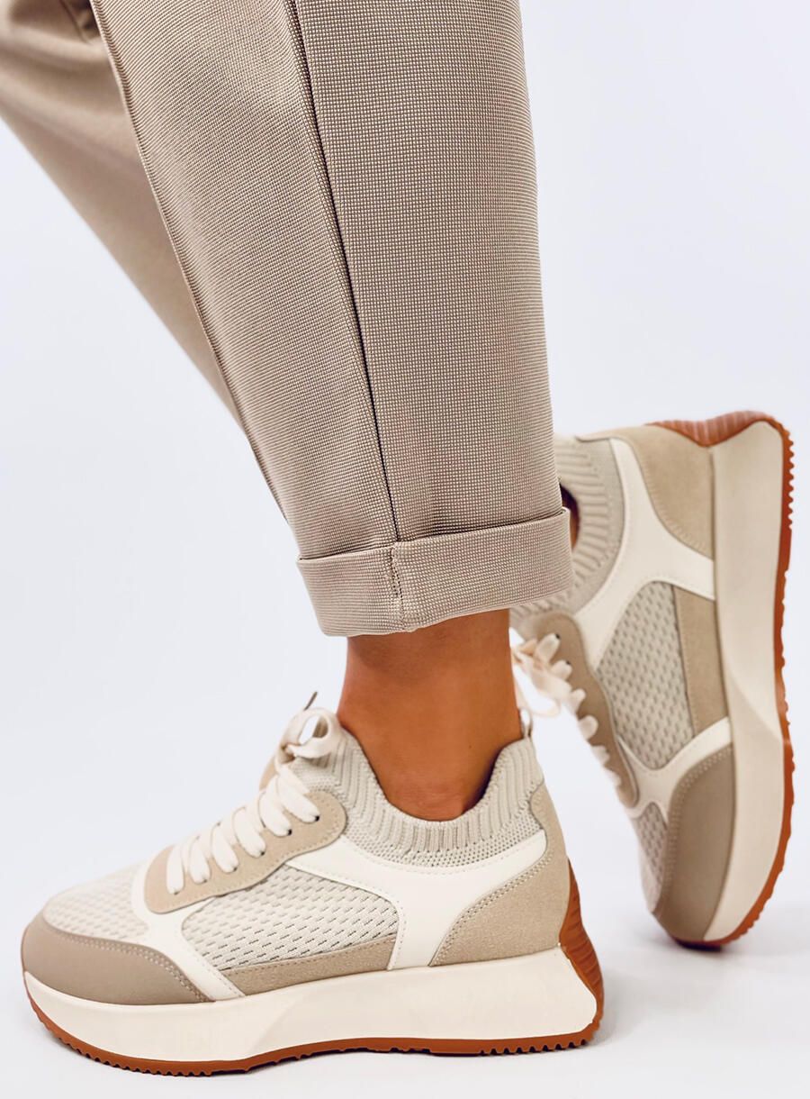 Adidași sport de damă bej/alb