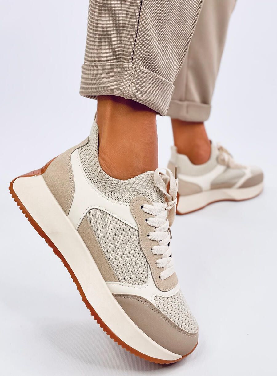 Adidași sport de damă bej/alb