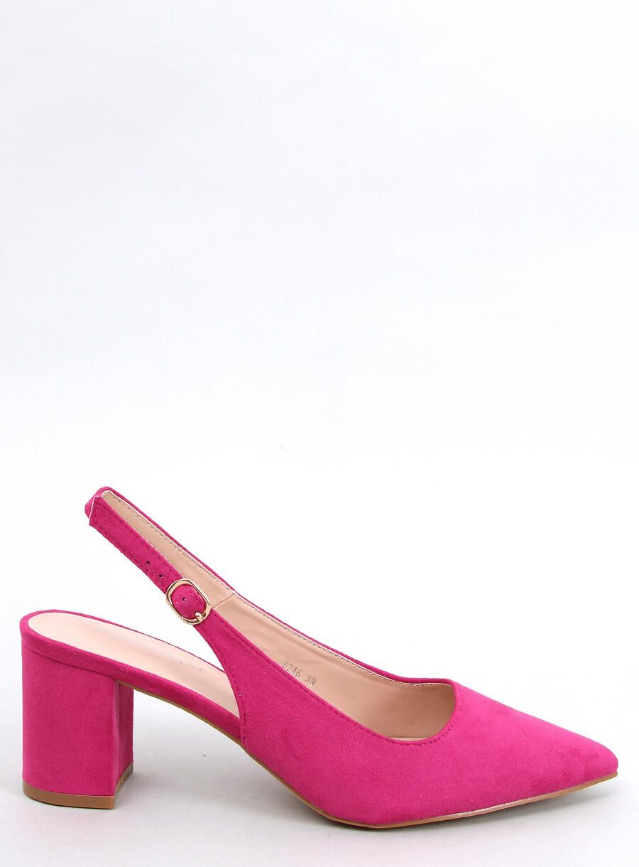 Pantofi joase cu călcâiul deschis fucsia