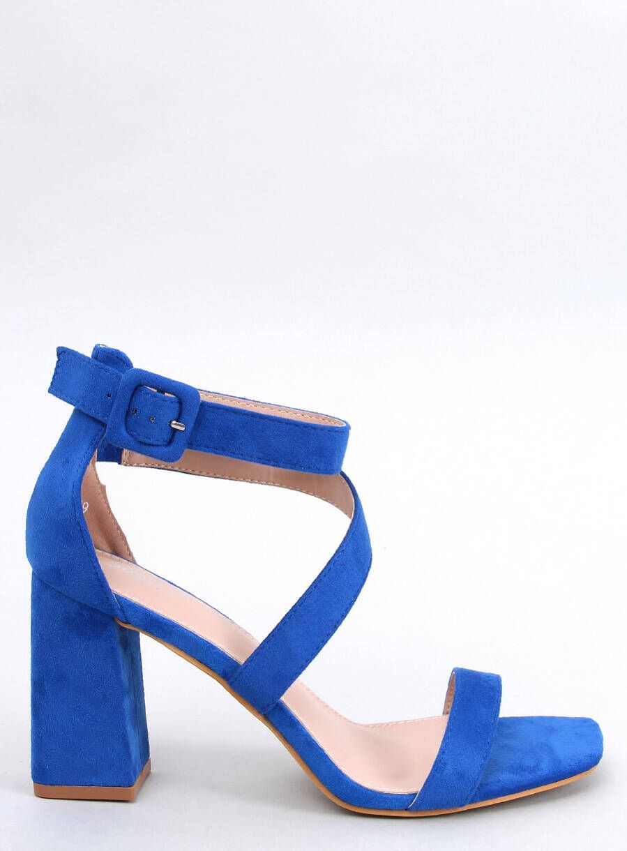 Sandale albastre elegante cu bretele