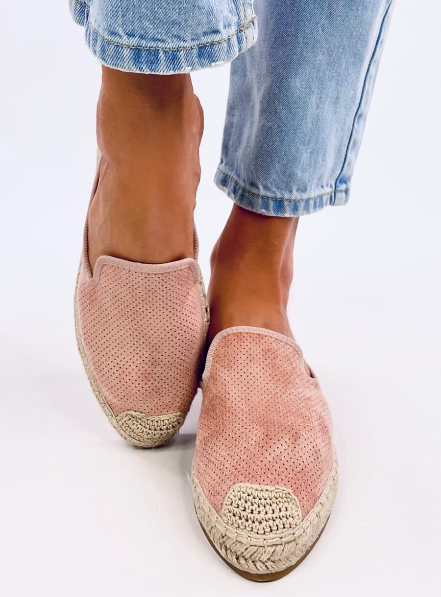 Espadrile roz cu călcâiul deschis
