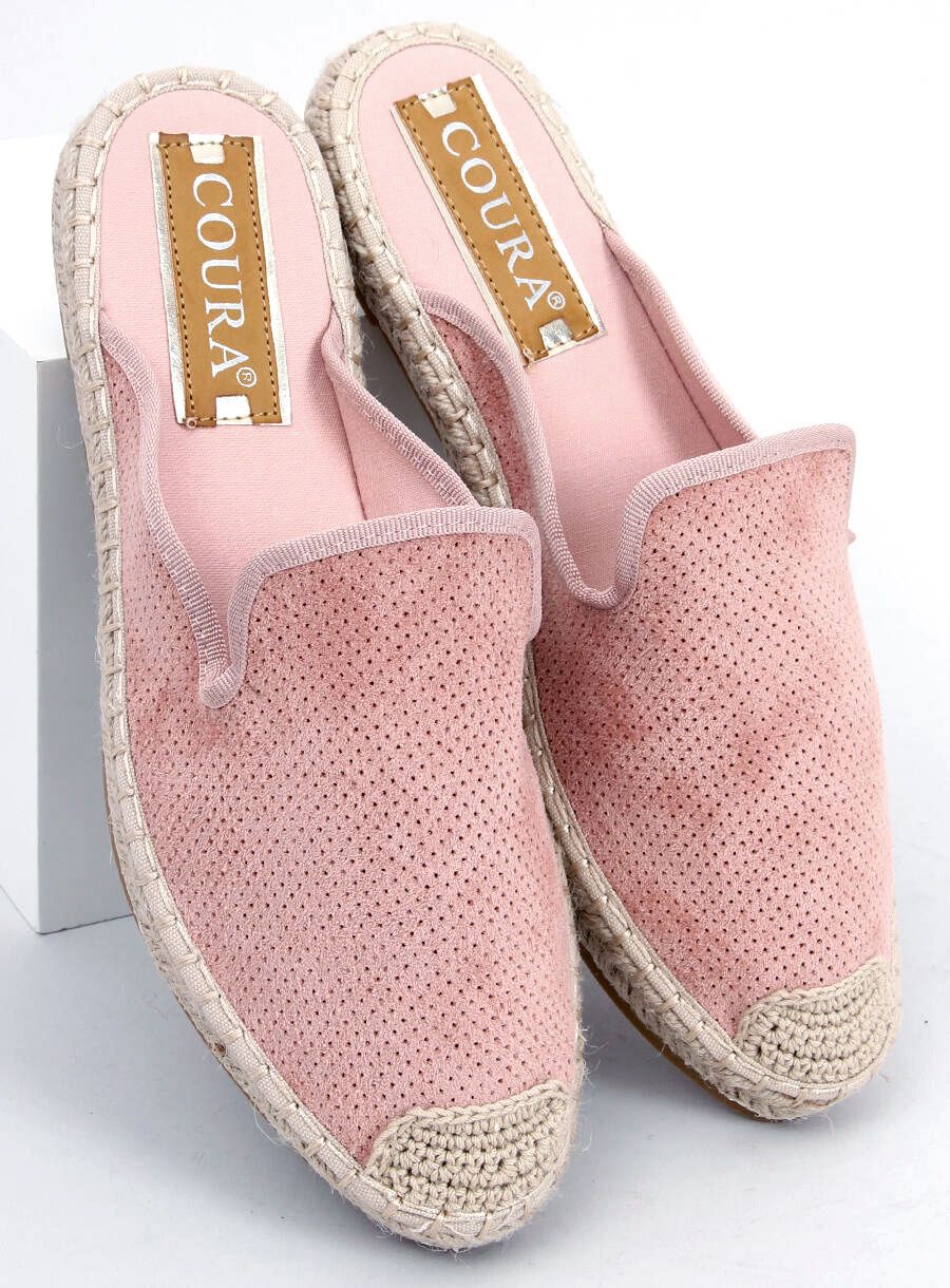Espadrile roz cu călcâiul deschis