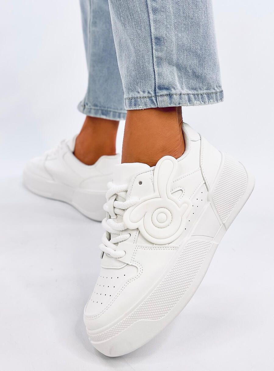 Adidași albi pe platformă ALLWHITE