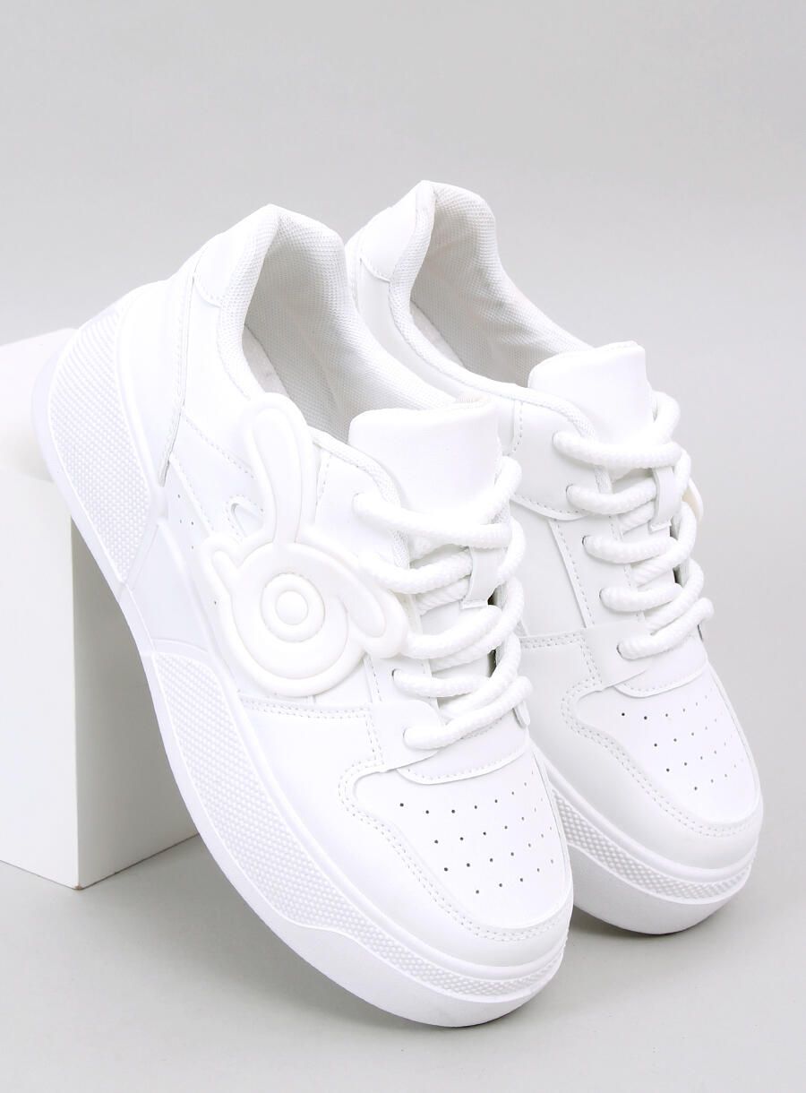 Adidași albi pe platformă ALLWHITE