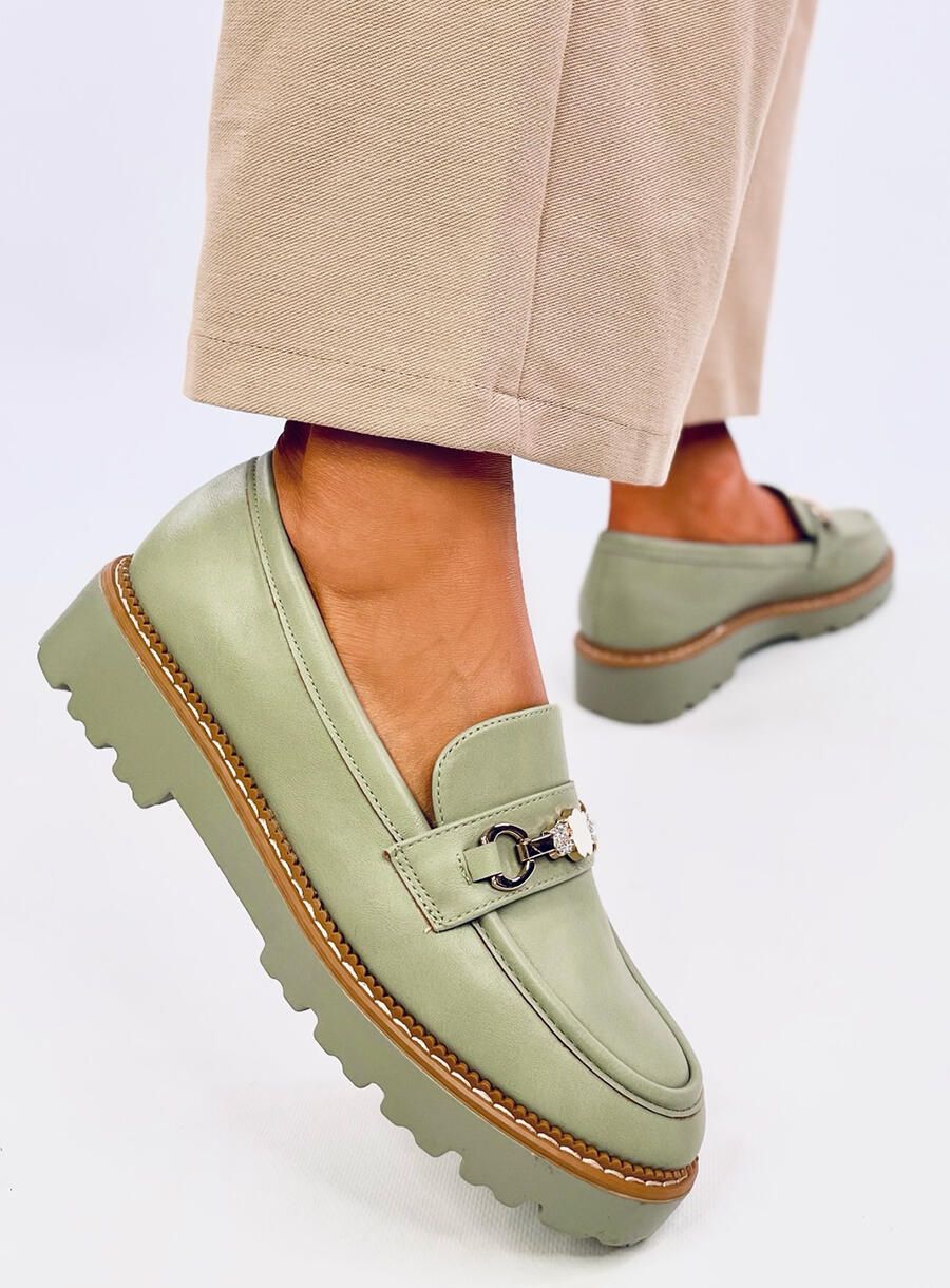 Mocasini verde deschis BRENDA