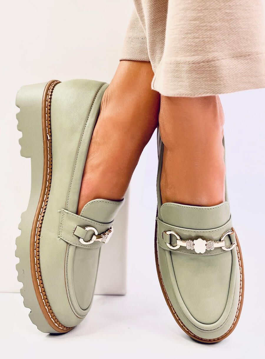 Mocasini verde deschis BRENDA