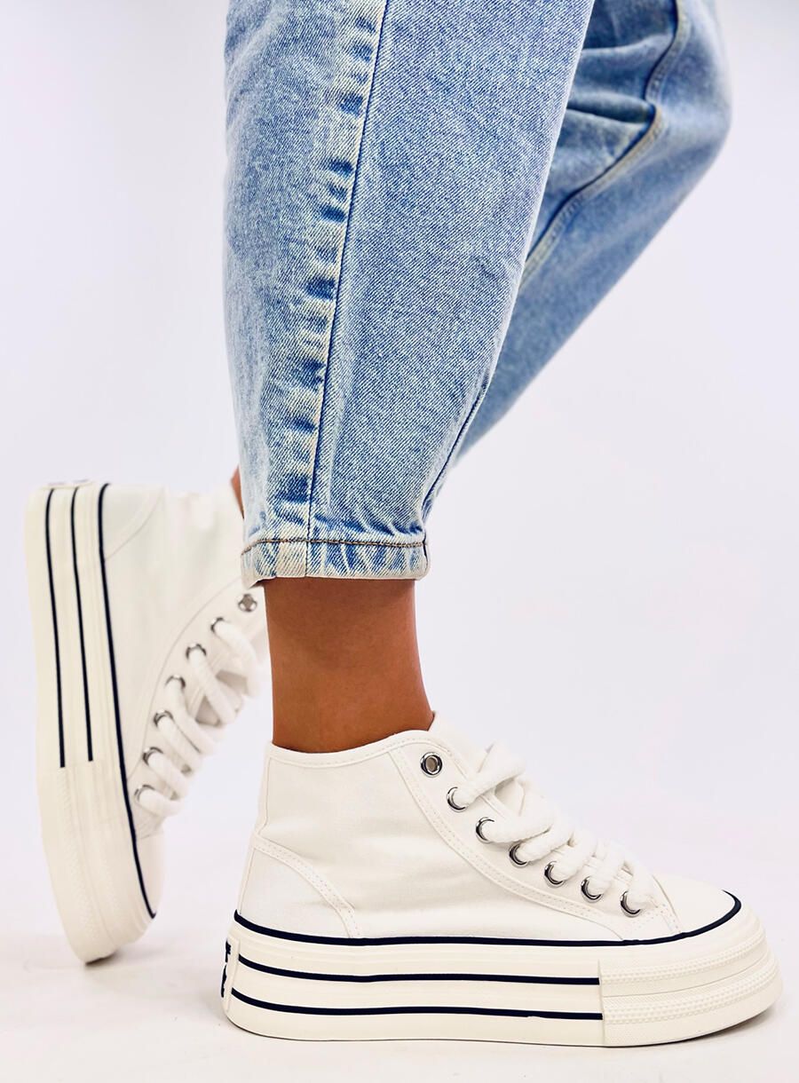 Teniși înalți RIA albi