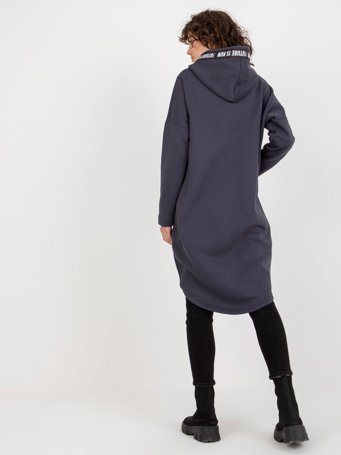 Hanorac lung oversize grafit