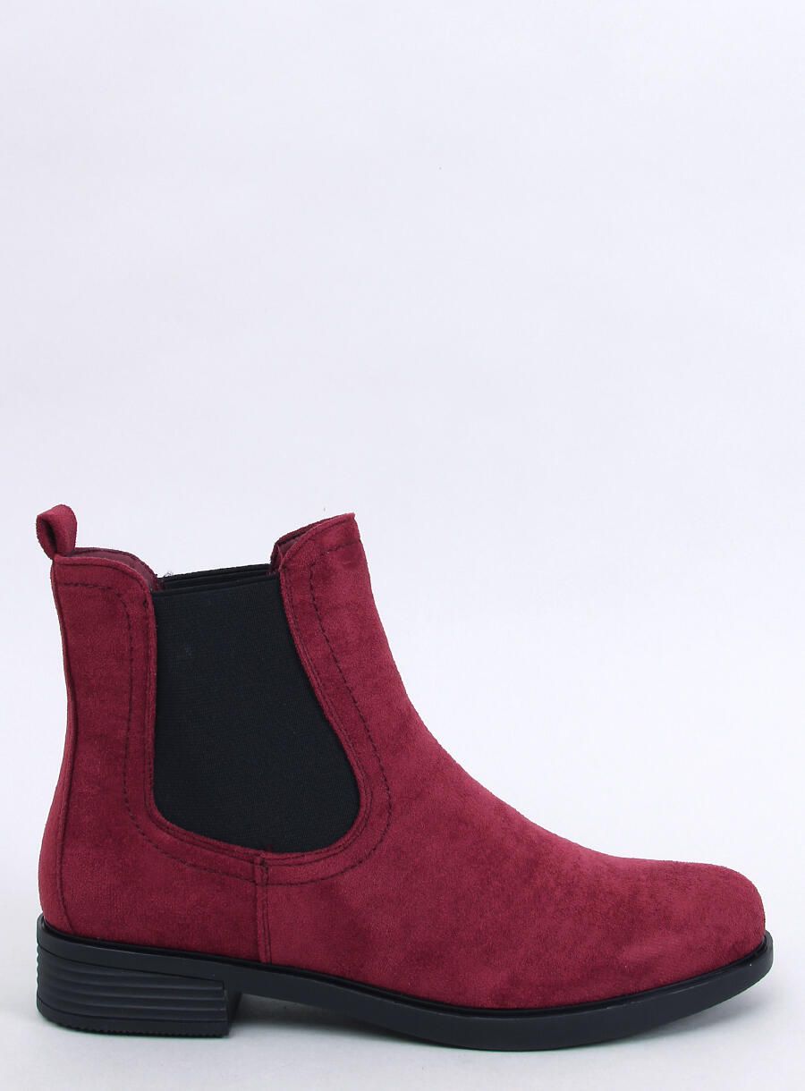 Cizme joase Chelsea bordo