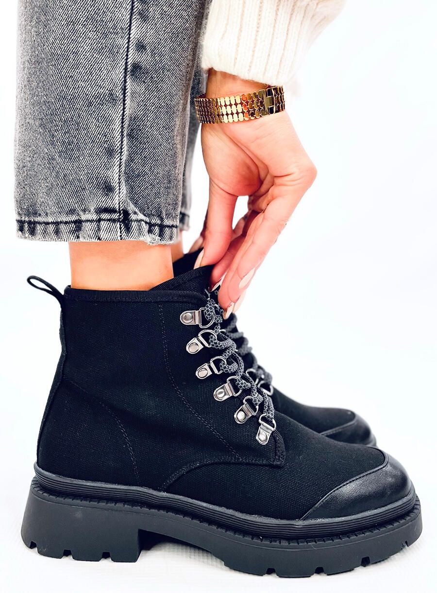 Pantofi de trekking din material negri