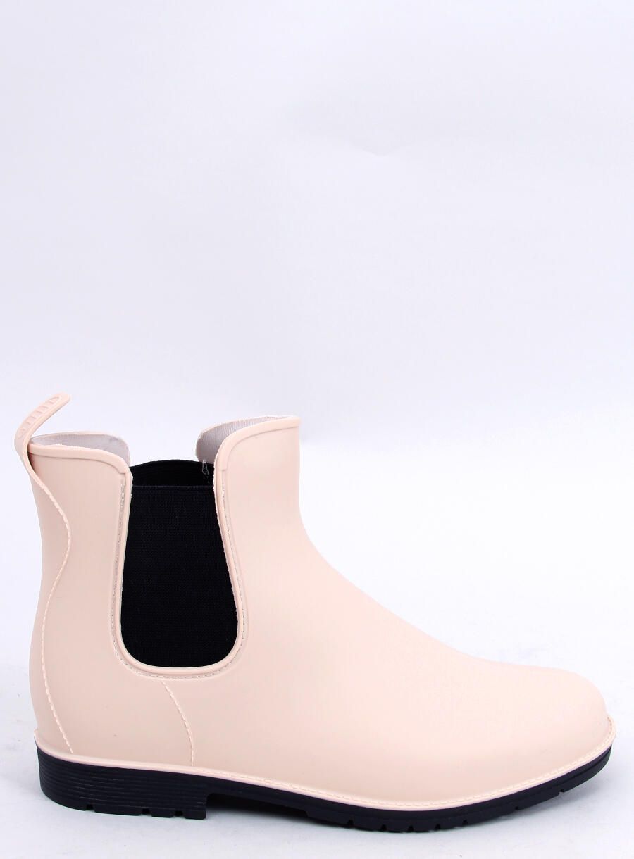Botine de ploaie de damă bej deschis