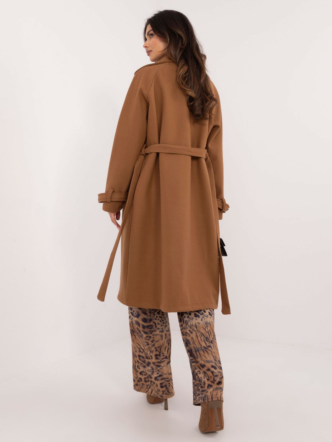 Palton elegant de tranziție în culoarea camel