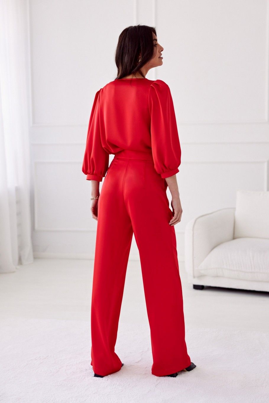 Pantaloni eleganți roșii Elsa