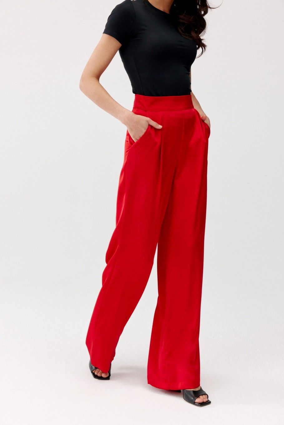 Pantaloni eleganți roșii Elsa
